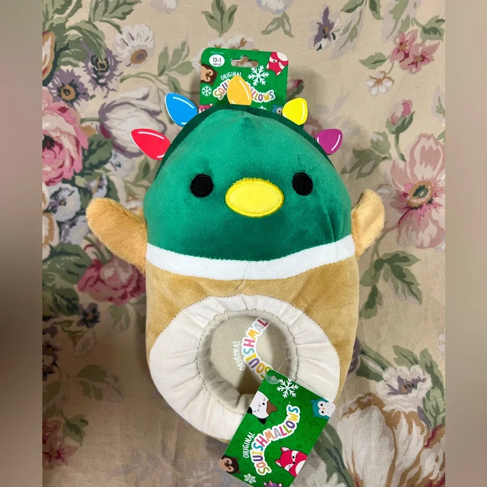 Squishmallows Festive Green Plush with Colorful Accents